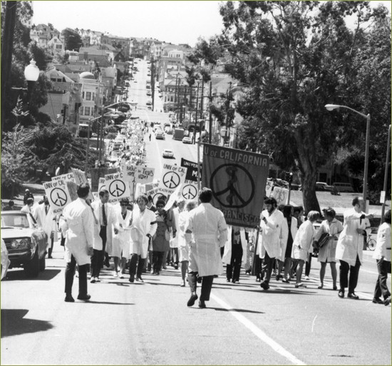 Viet Nam War Protest 1970 UCSF faculty students and staff protest the US 